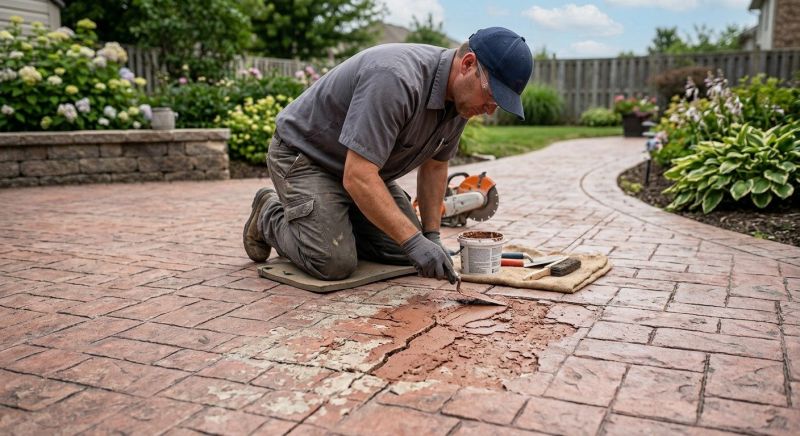 Decorative Concrete Repair in Plano, TX